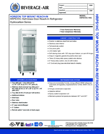 Spec Sheet
