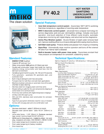 Spec Sheet