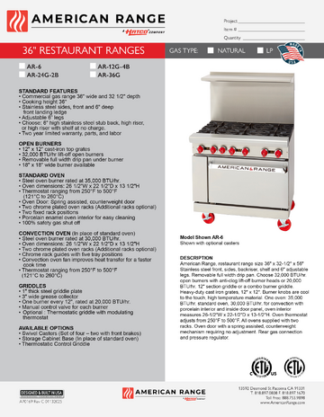 Spec Sheet
