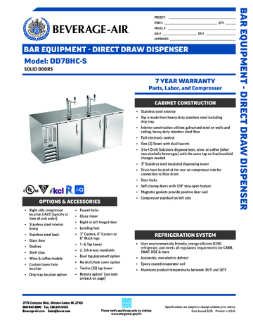 Spec Sheet