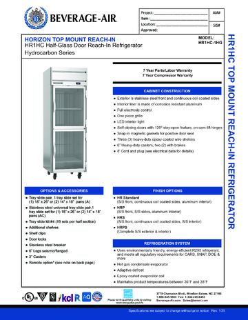Spec Sheet