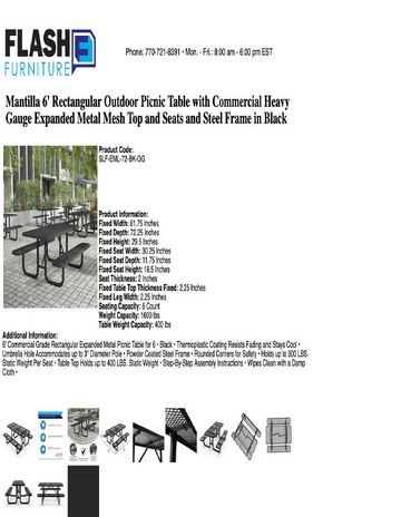 Spec Sheet