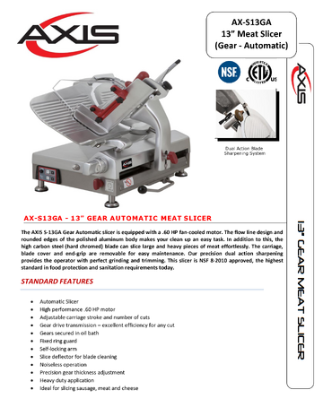 Spec Sheet
