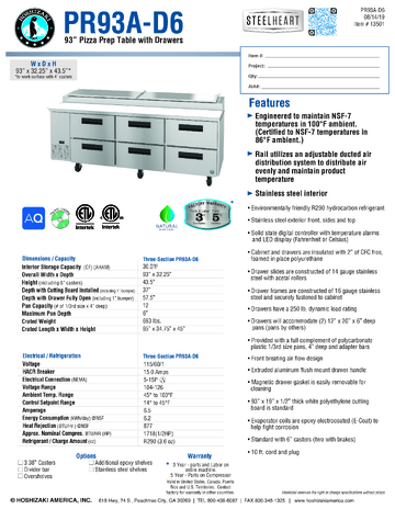 Spec Sheet