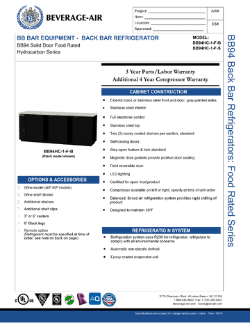 Spec Sheet