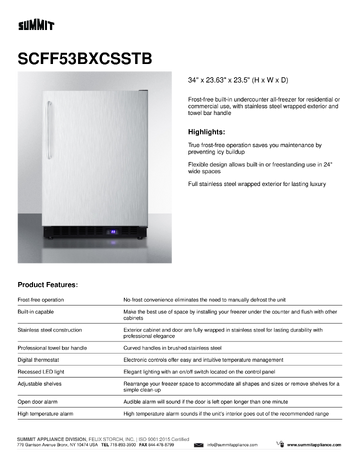 Spec Sheet