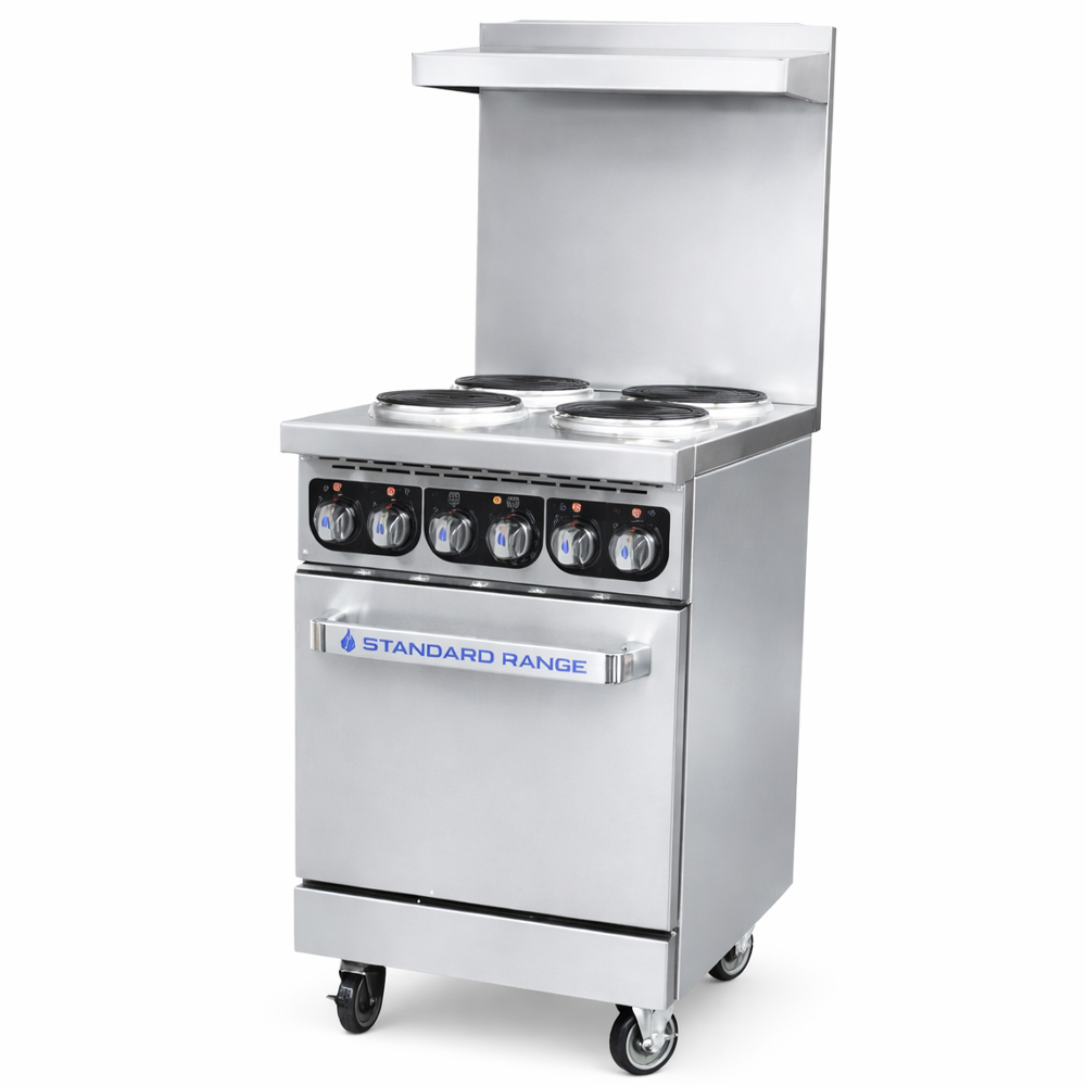 Standard Range SR-ER24-240 24" Electric Range with 4 Burners and Standard Oven - 240V, 1 Phase
