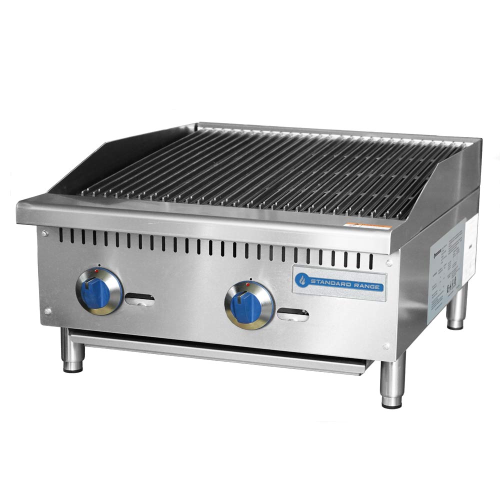 Standard Range SR-CB24-M  24" Gas Countertop Radiant Charbroiler-70,000BTU