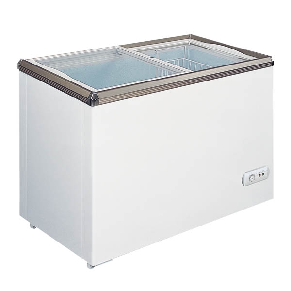 Omcan FR-CN-0200 34" Glass (Flat Top) Sliding Lid Chest Freezer - 7.1 cu. ft.