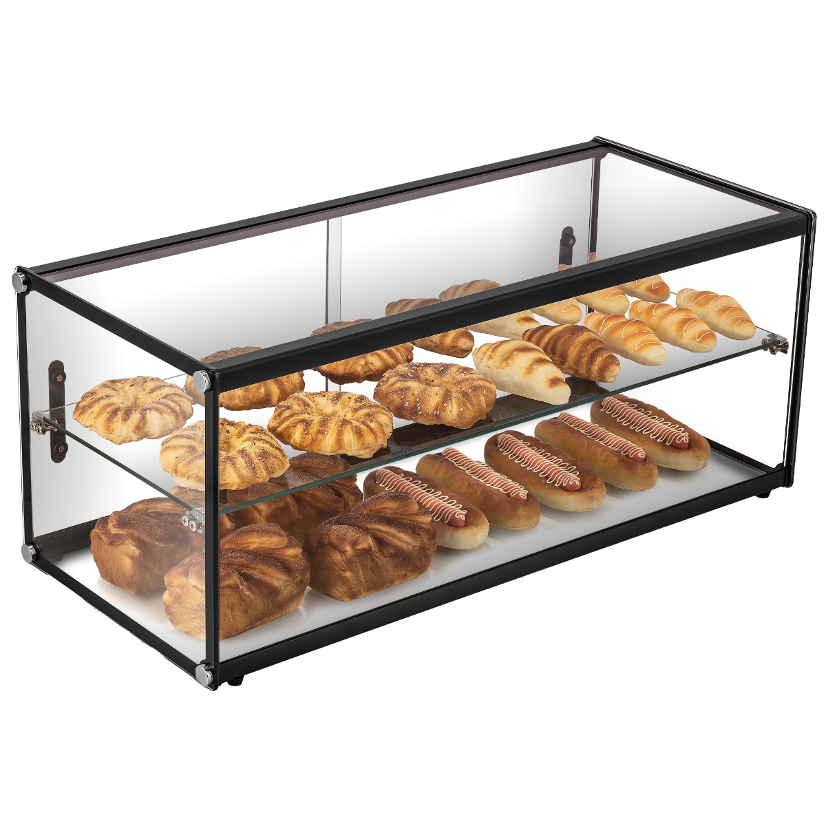 Marchia SA120 38" Dry Straight Glass Countertop Bakery Display Case, Rear Access