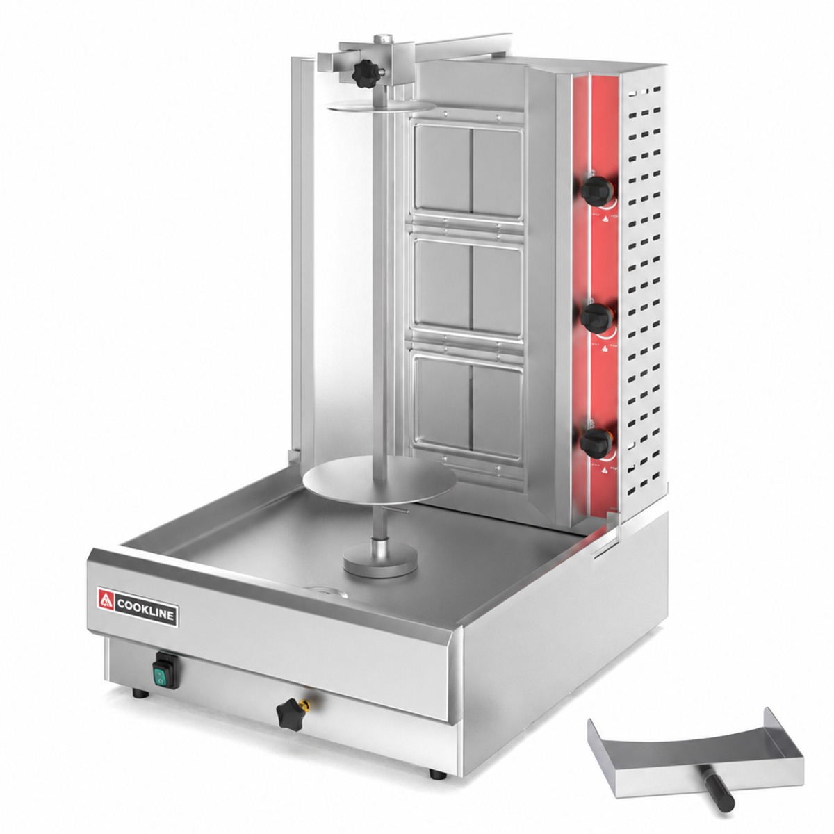 Cookline 3G Gas Vertical Gyro Shawarma Broiler, 55 lb. - 39,000 BTU