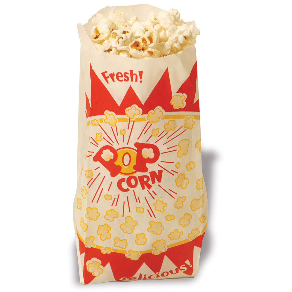 Winco 41002CS 1-1/2 oz Paper Popcorn Bag