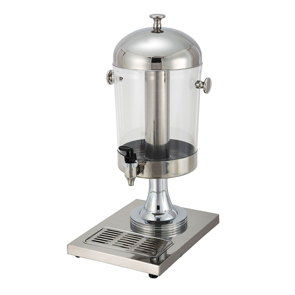 Winco 902 2-1/5 Gallon Stainless Steel Ice Core Single Beverage Dispenser