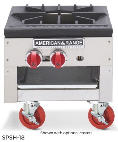 American Range SPSH-18-NG 18" Natural Gas 1 Burner Stock Pot Range - 90,000 BTU