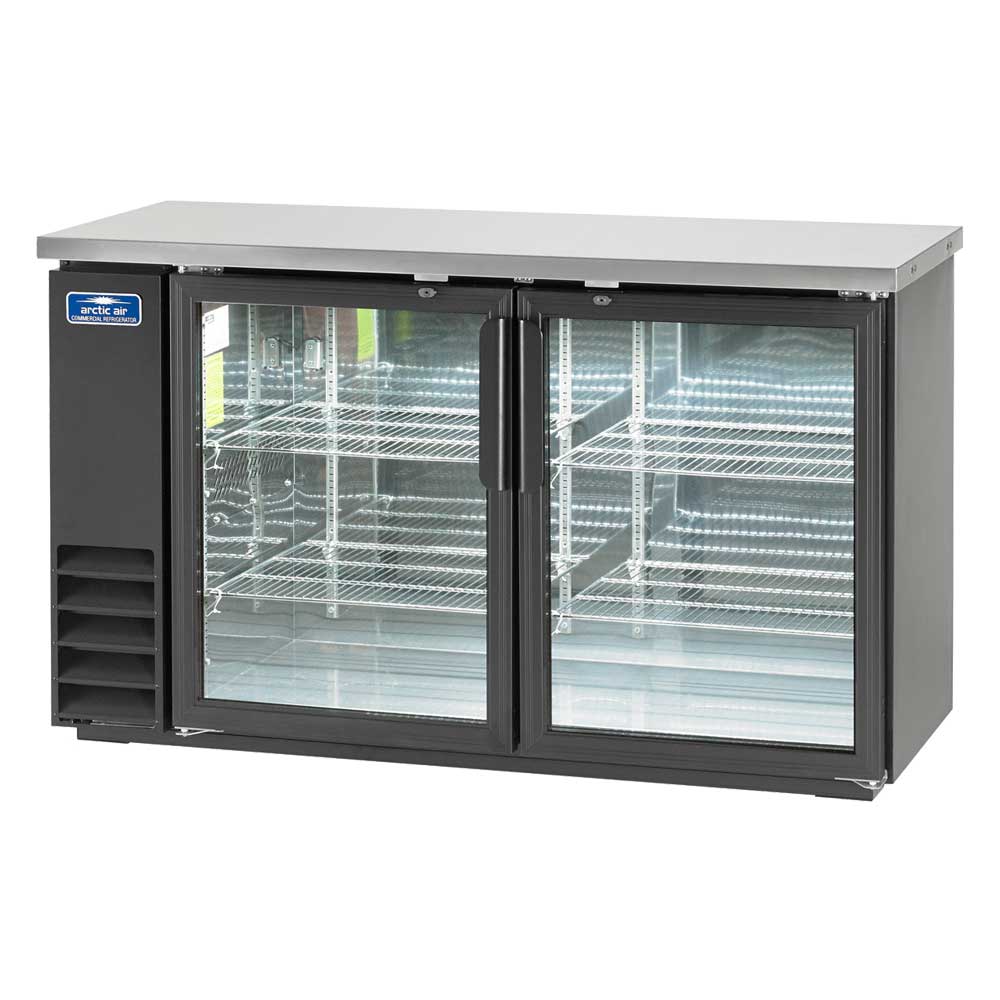Arctic Air ABB60G 61" Back Bar Cooler, 2 Glass Doors | 16.7 Cu. Ft.