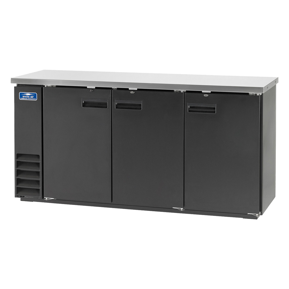 Arctic Air ABB72 73" Back Bar Cooler, 3 Solid Doors | 20.7 Cu. Ft.