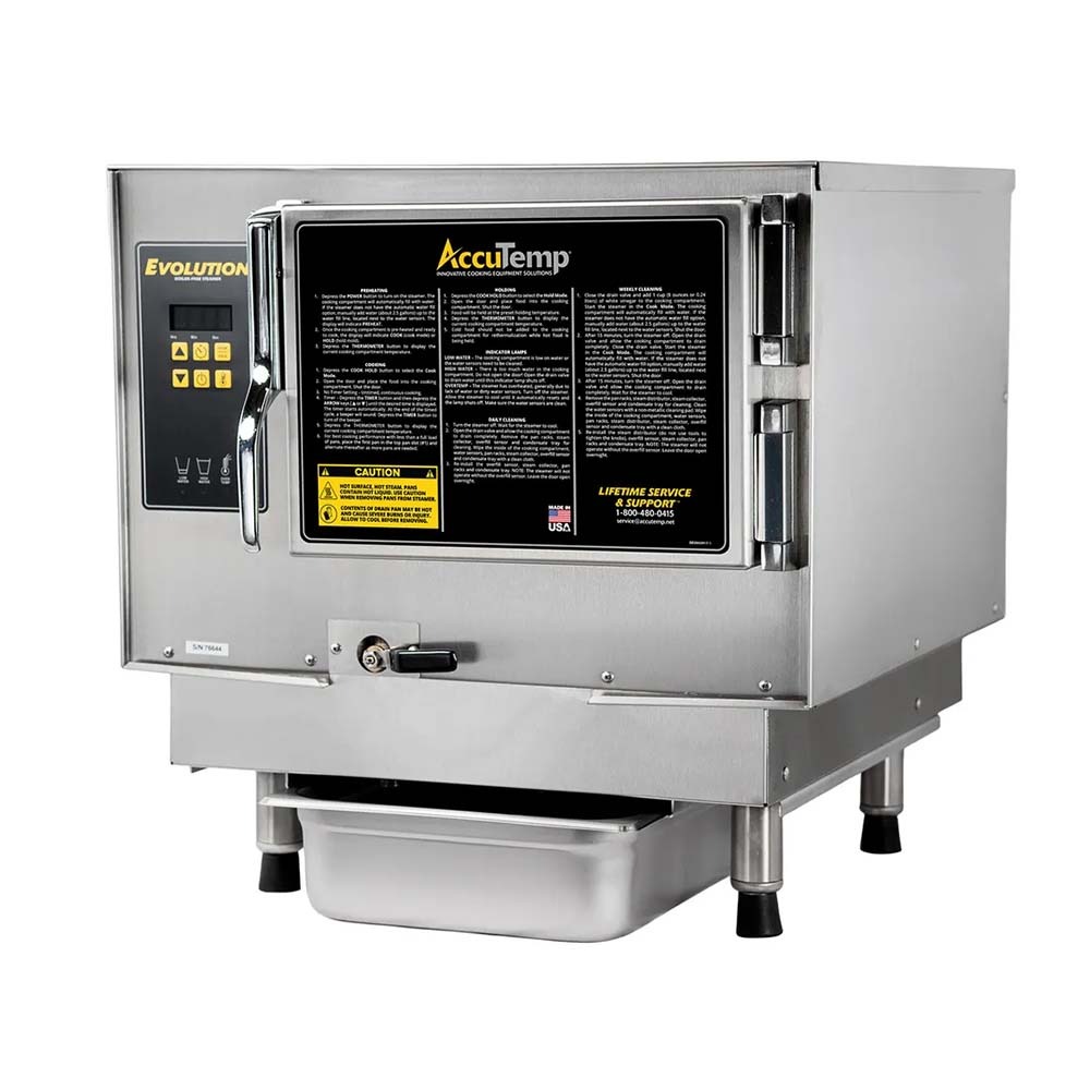 AccuTemp N31201D060  Natural Gas 6 Pane Boilerless Convection Countertop Streamer
