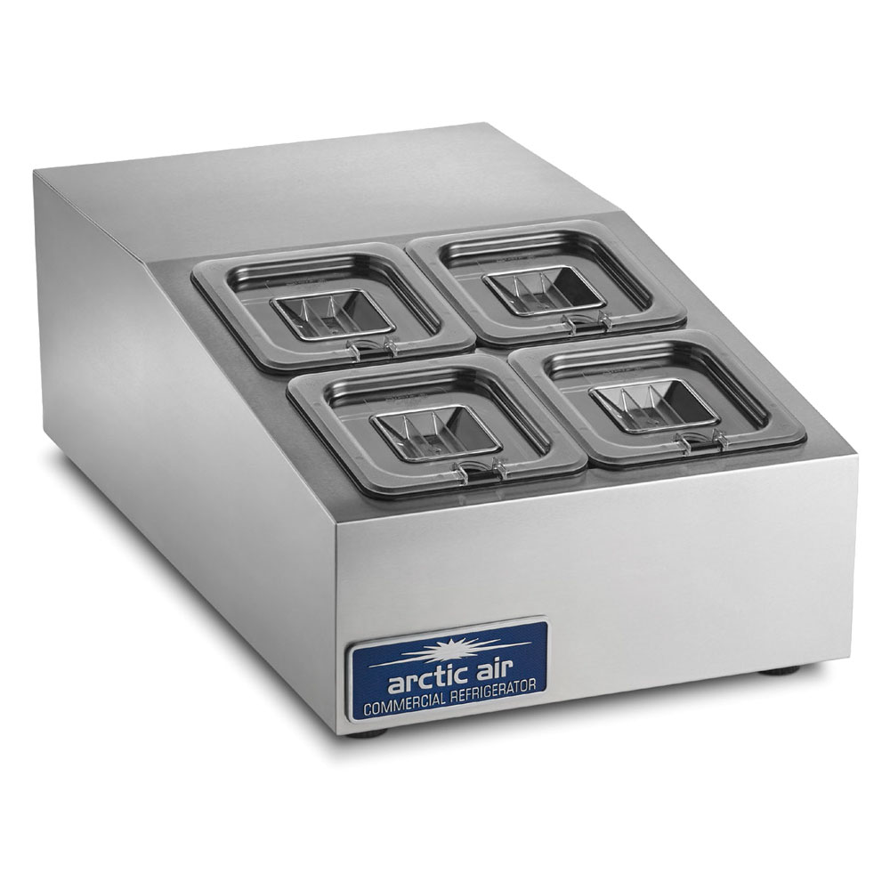 Arctic Air ACP4SQ 15" Tabletop Salad Bar, (4) 1/6 Size Pans