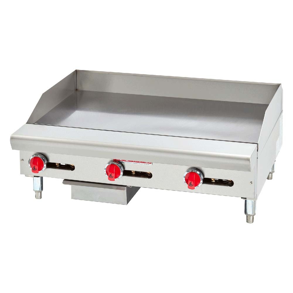American Range ARSTG-36-LP 36" Liquid Propane Gas Thermostatic Countertop Griddle with 1" Griddle Plate - 90,000 BTU