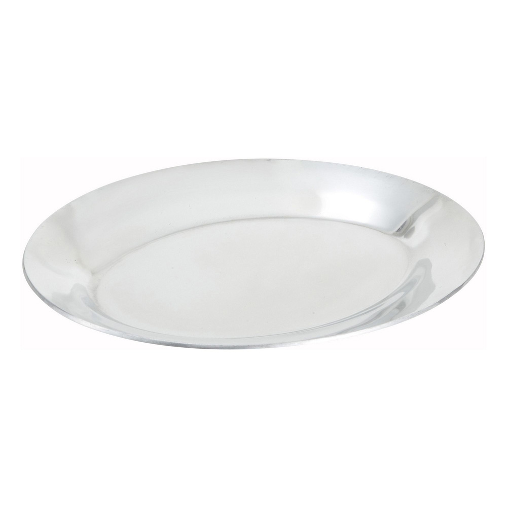 Winco APL-10 Oval 10" Aluminum Sizzler Platter