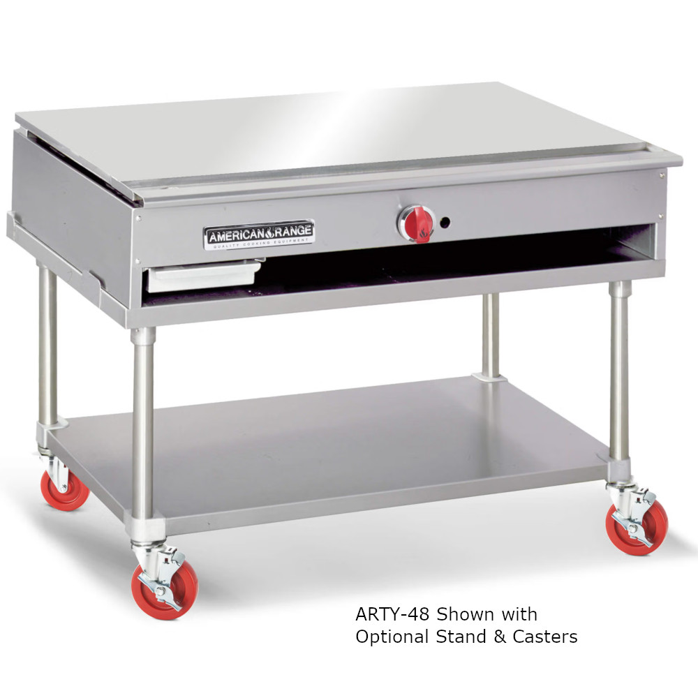 American Range ARTY-24-NG 24" Natural Gas Stainless Steel Culinary Series Teppan-Yaki Japanese Style Griddle - 30,000 BTU