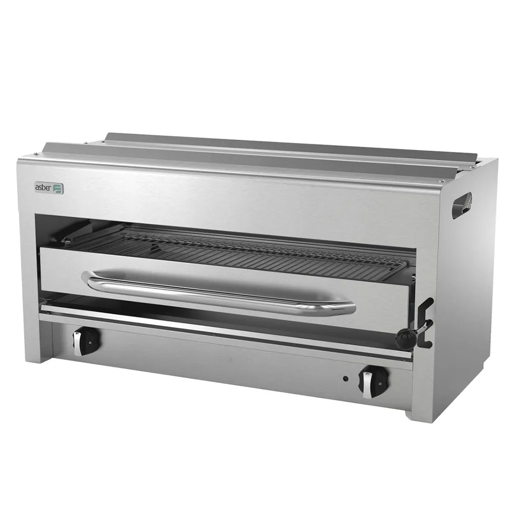 Asber AESB-36-LP 36" Liquid Propane Gas Salamander Broiler with Infared Burners - 40,000 BTU