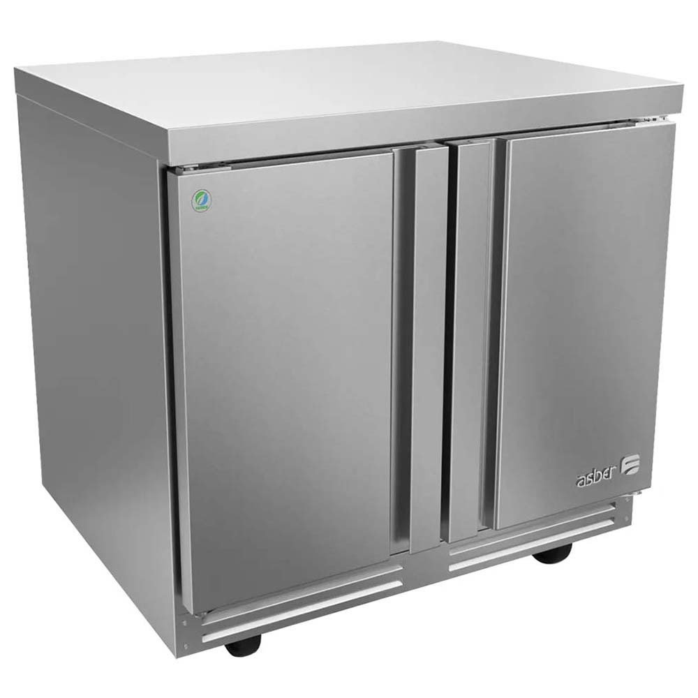 Asber AUTR-36-P 36" Front Breathing Undercounter Refrigerator, 13.1 Cu. Ft.