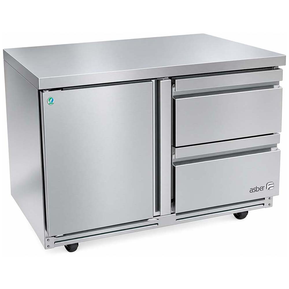 Asber AUTR-48-D2-P 48" Two Drawer Front Breathing Undercounter Refrigerator, 16.7 cu. ft.