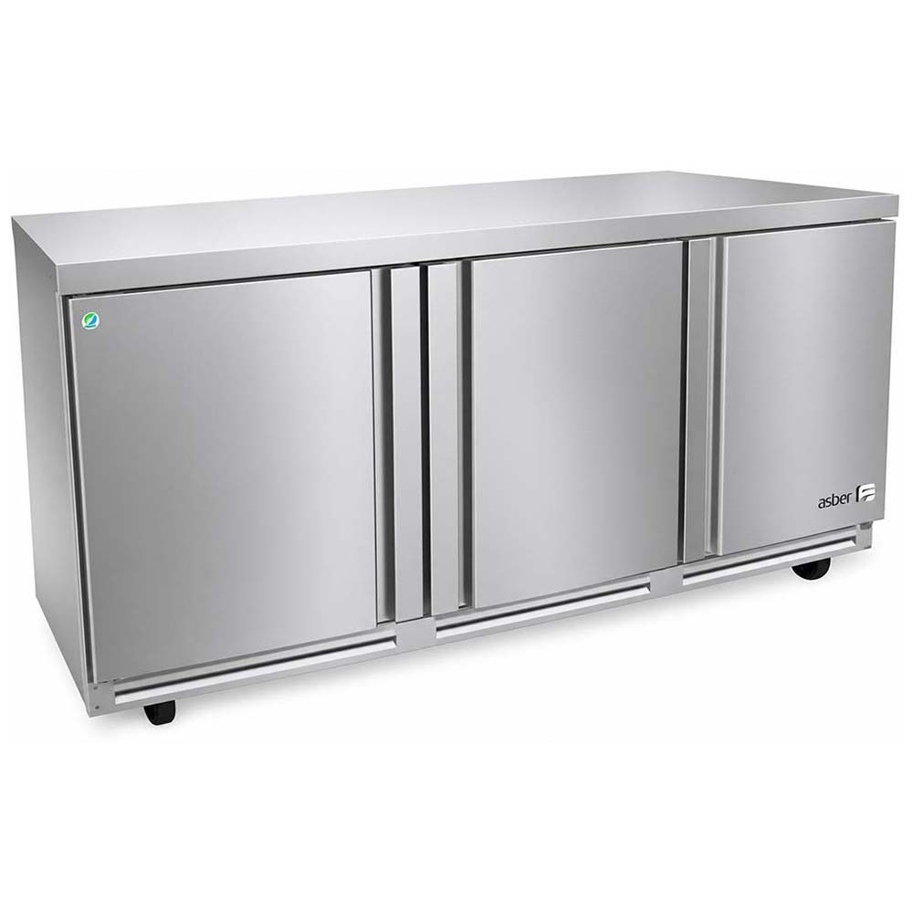 Asber AUTR-72-P 72" Front Breathing Undercounter Refrigerator, 25.4 Cu. Ft.