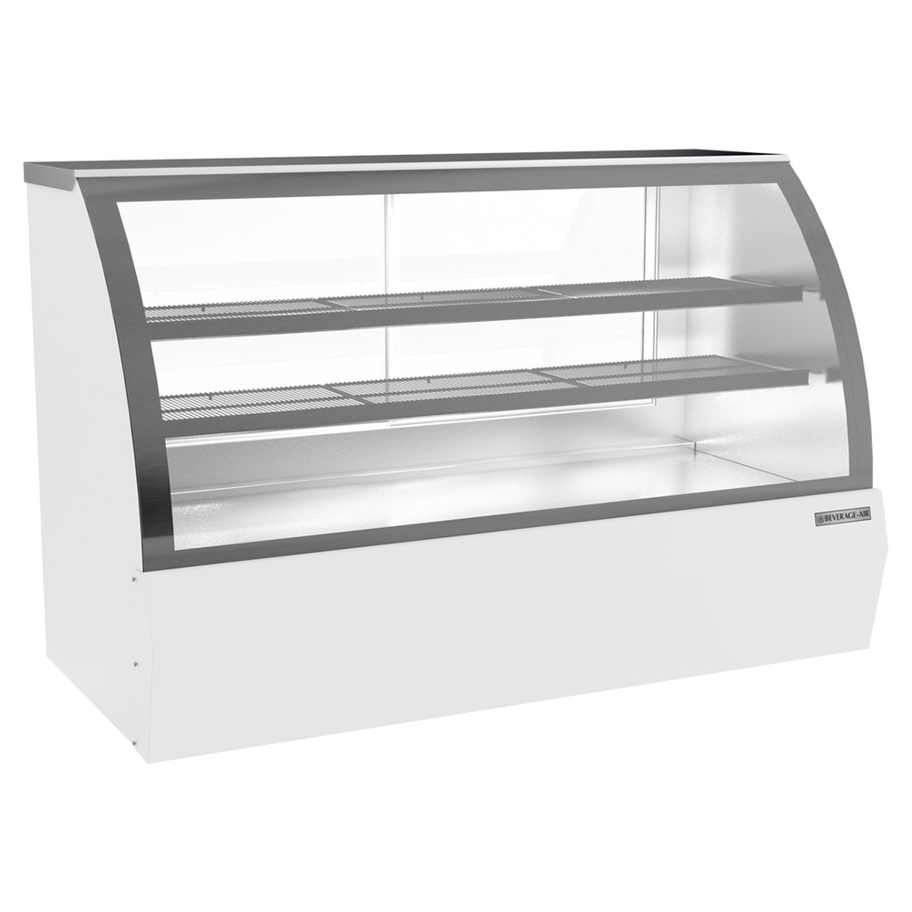 Beverage Air CDR6HC-1-W 73" Refrigerated Curved Glass Deli Case, White