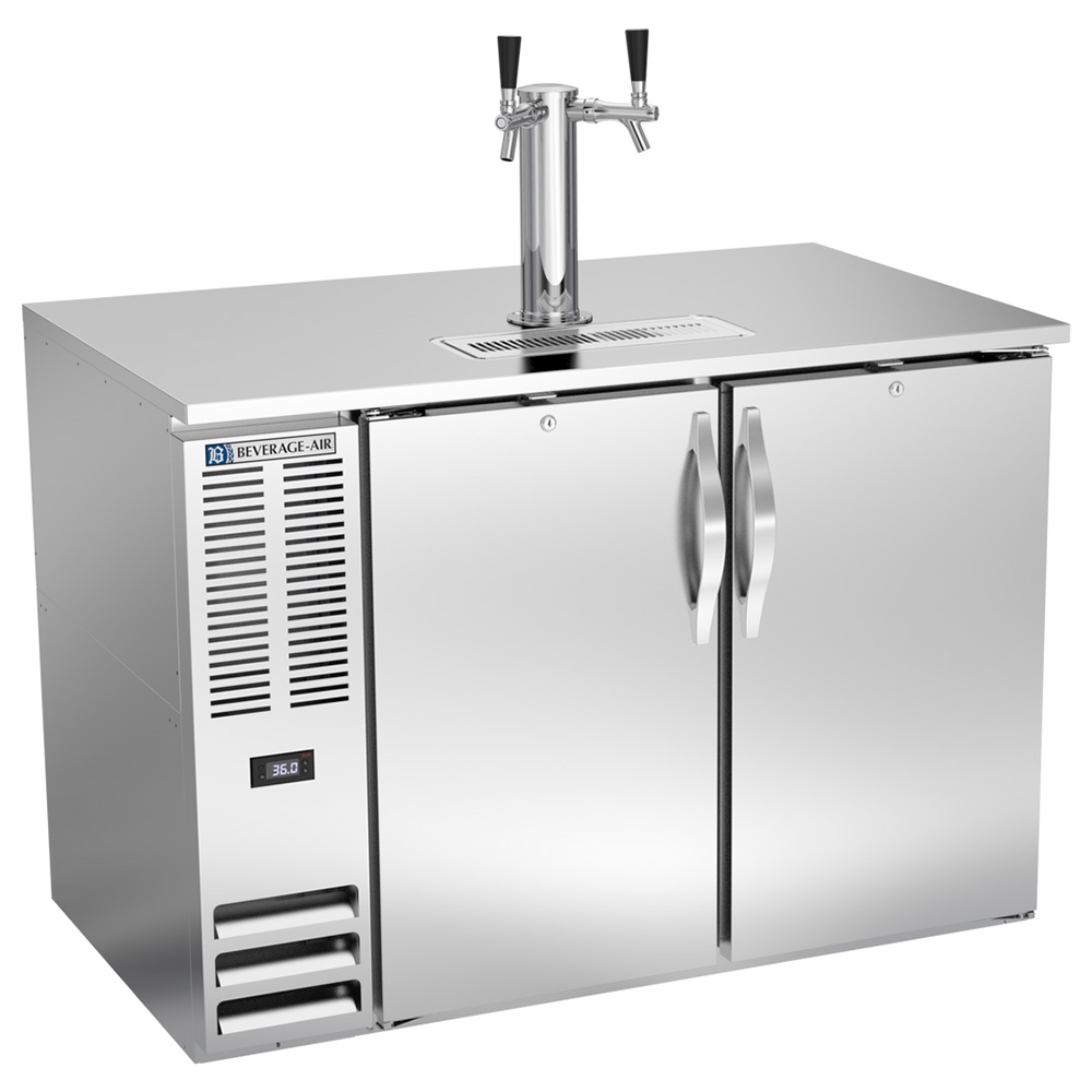 Beverage Air DD48HC-S 48" Stainless Steel 2 Tap Refrigerated Direct Draw Beer Dispenser