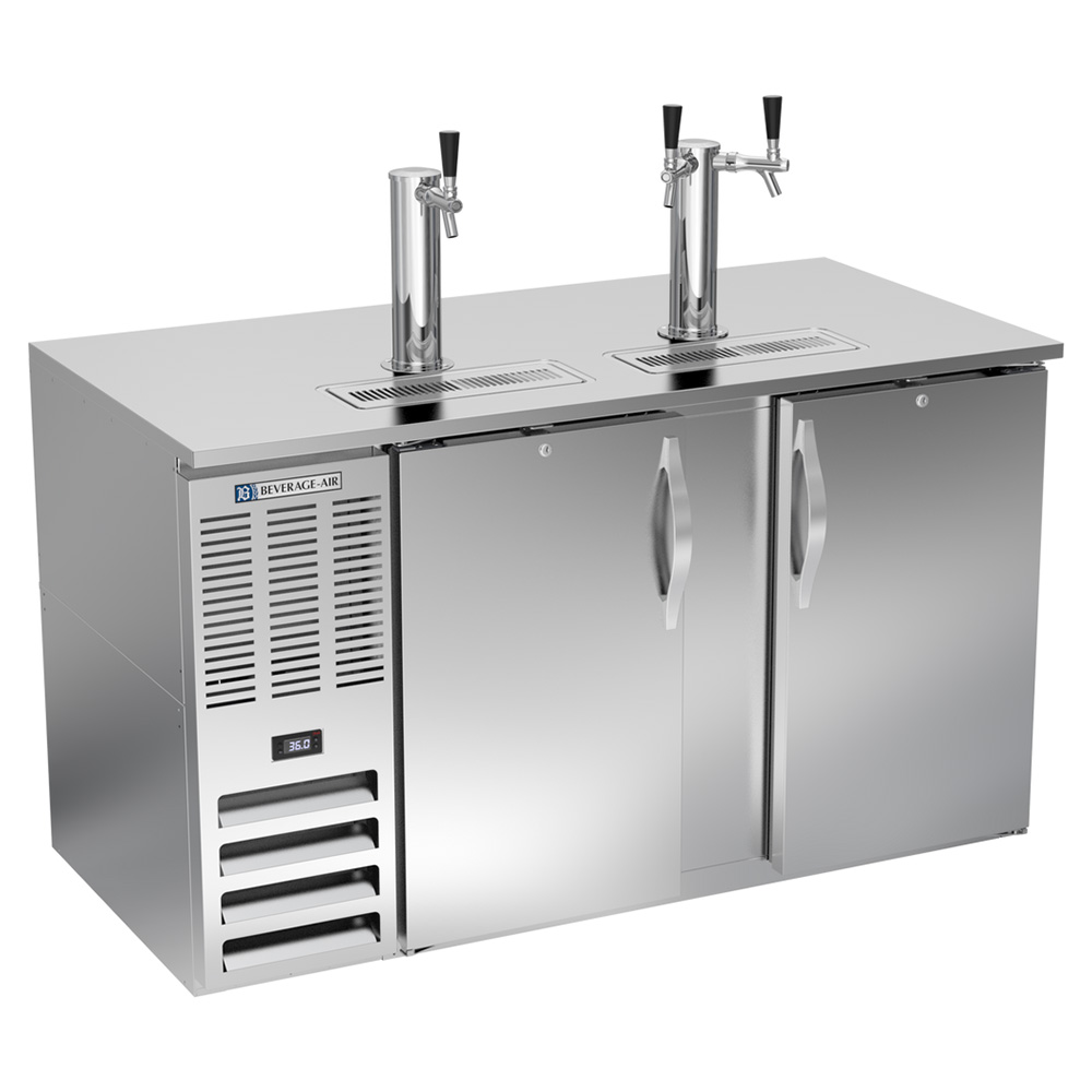 Beverage Air DD58HC-S 58" Stainless Steel 3 Tap Refrigerated Direct Draw Beer Dispenser