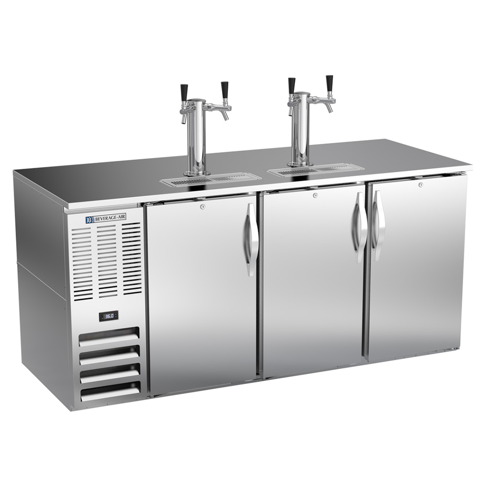 Beverage Air DD72HC-S 72" Stainless Steel 4 Tap Refrigerated Direct Draw Beer Dispenser