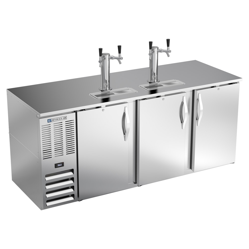 Beverage Air DD78HC-S 78" Stainless Steel 4 Tap Refrigerated Direct Draw Beer Dispenser