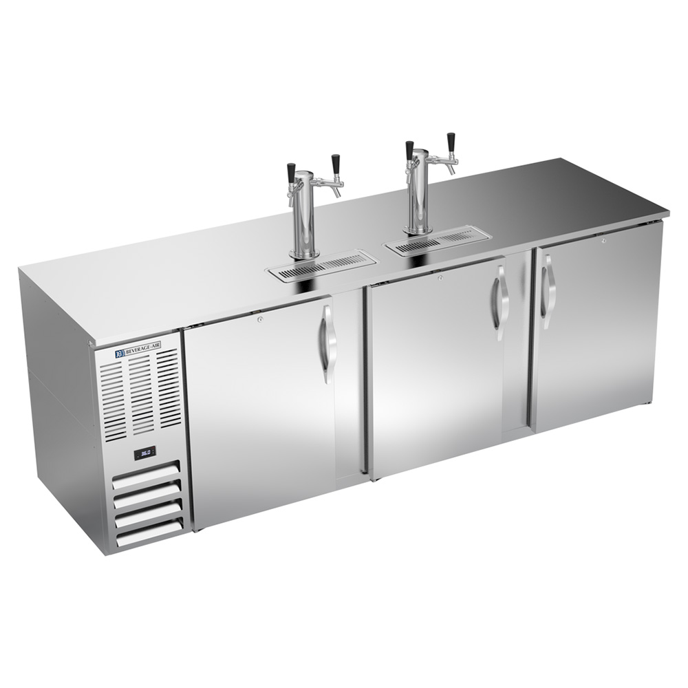Beverage Air DD94HC-S 94" Stainless Steel 6 Tap Refrigerated Direct Draw Beer Dispenser