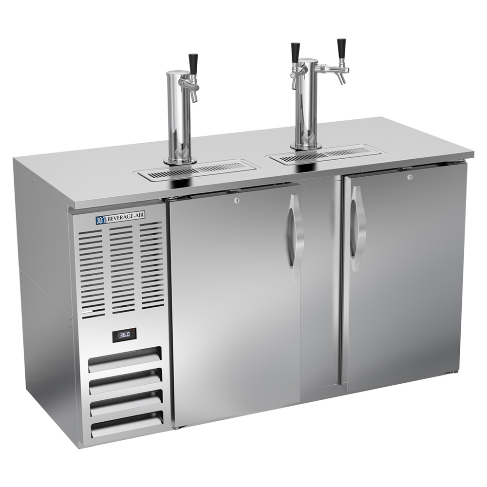Beverage Air DDN58HC-S 58" Stainless Steel Narrow Depth Refrigerated Direct Draw Beer Dispenser