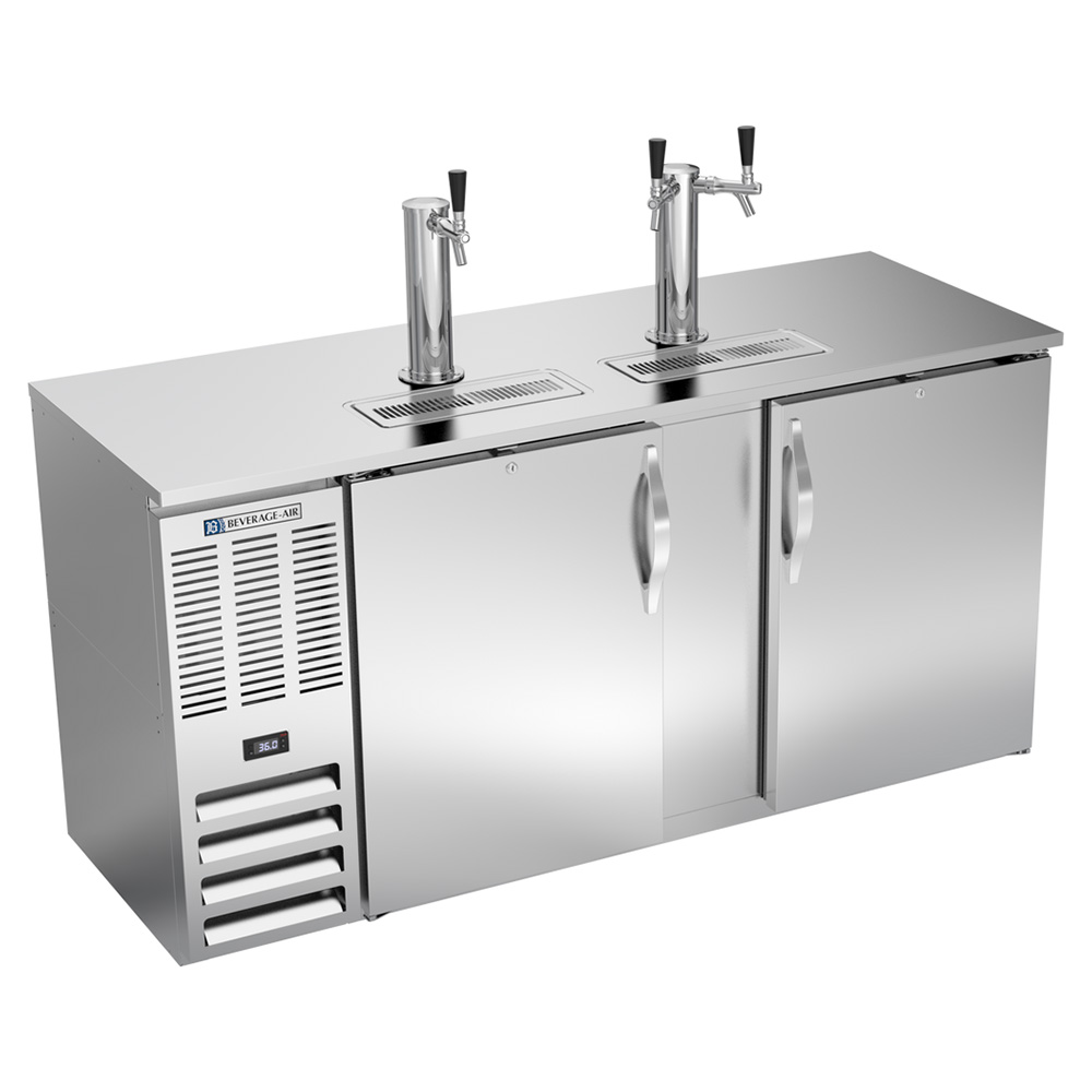 Beverage Air DDN68HC-S 68" Stainless Steel Narrow Depth Refrigeraed Direct Draw Beer Dispenser