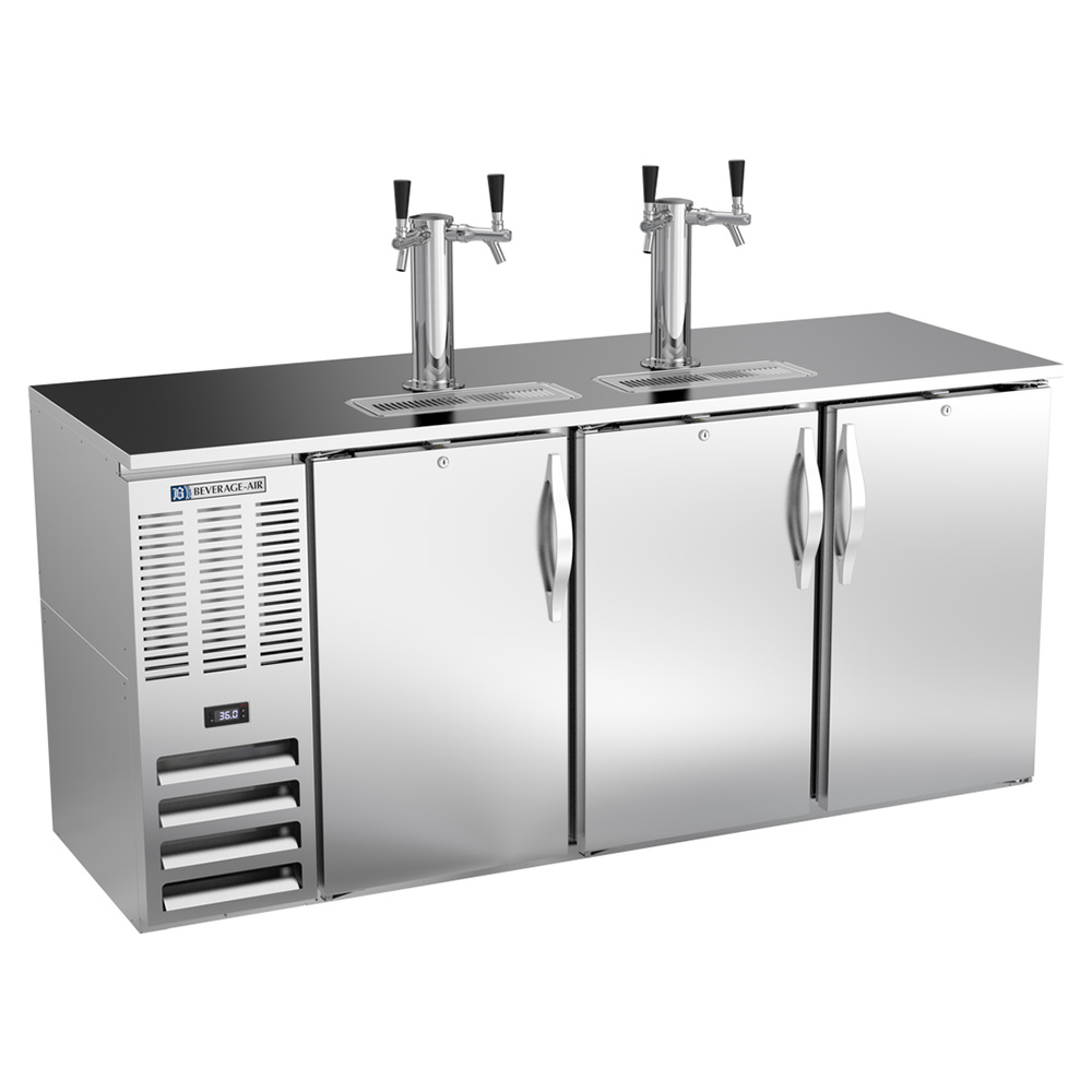 Beverage Air DDN72HC-S 72" Stainless Steel Narrow Depth Refrigerated Direct Draw Beer Dispenser