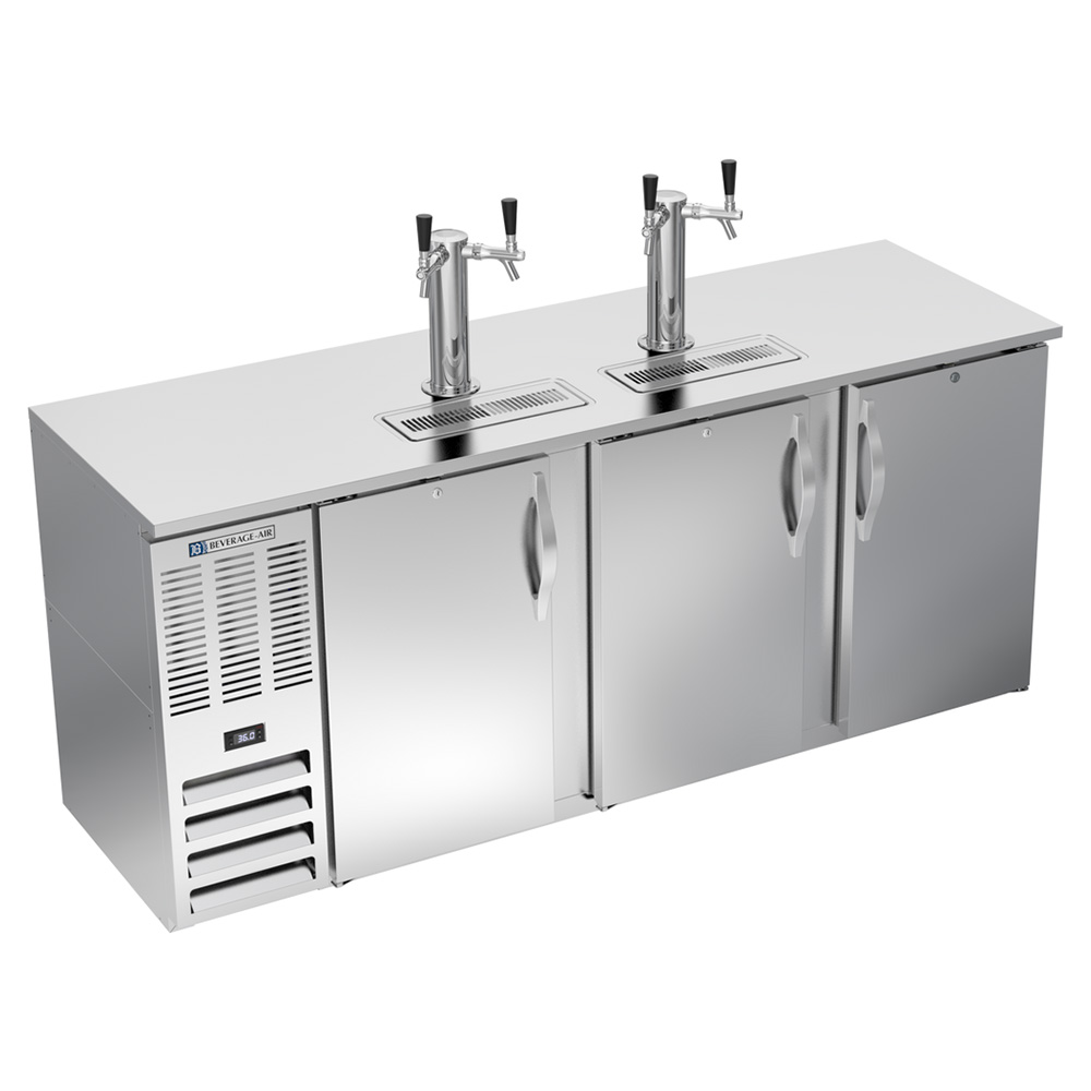 Beverage Air DDN78HC-S 78" Stainless Steel Narrow Depth Refrigerated Direct Draw Beer Dispenser