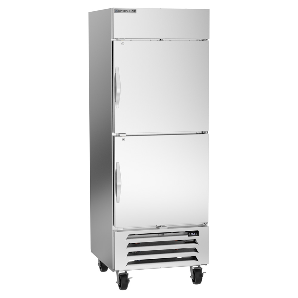 Beverage Air HBR27HC-1-HS 30" Horizon Bottom Mount Half Solid Door Reach-In Refrigerator