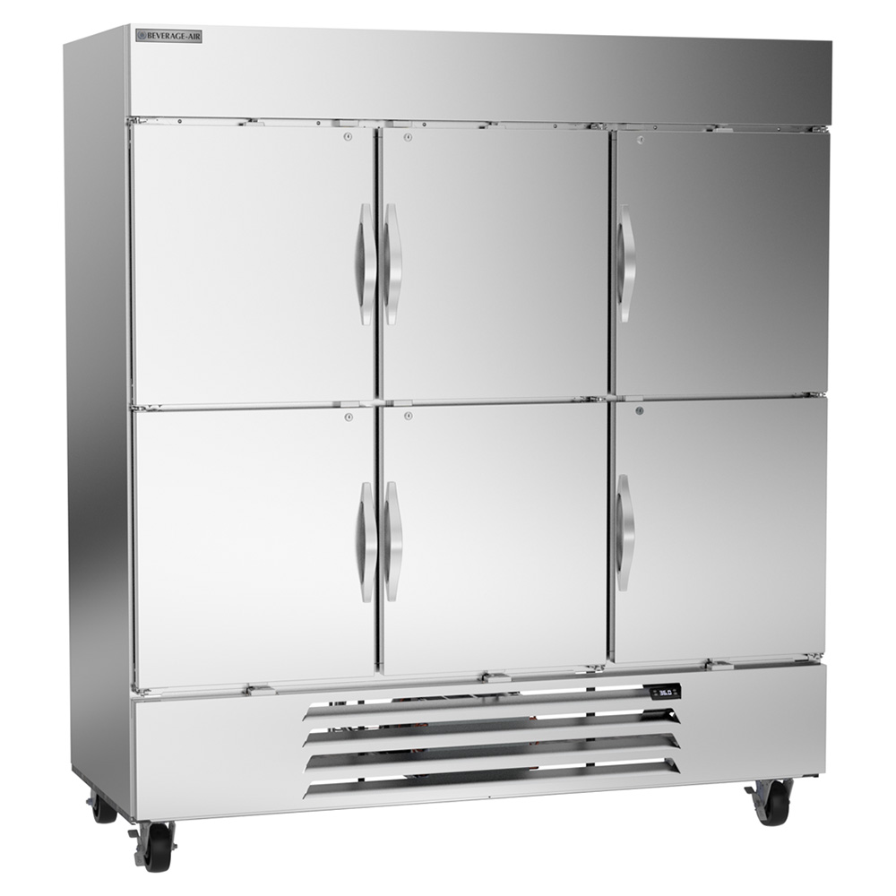 Beverage Air HBR72HC-1-HS 75" Horizon Bottom Mount Half Solid Door Reach-In Refrigerator