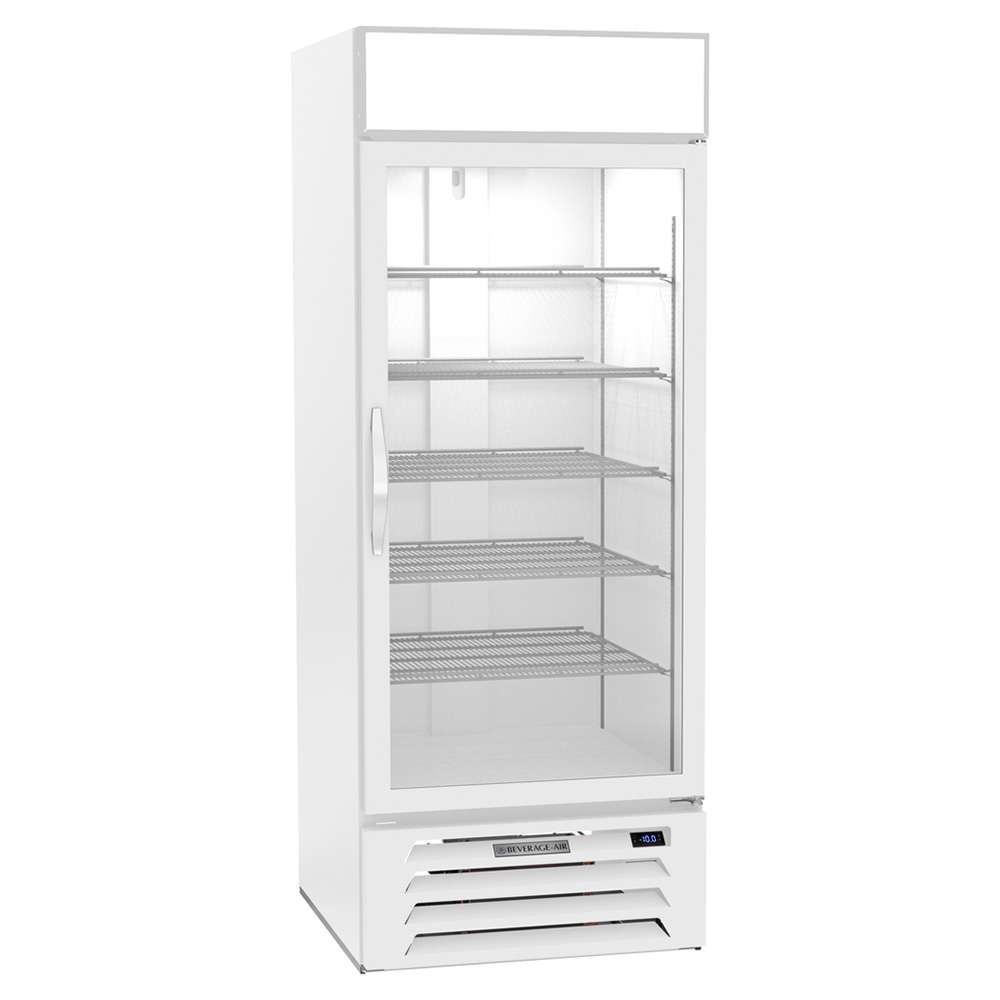 Beverage Air MMF27HC-1-W 30" Single Glass Door Merchandiser Freezer, White