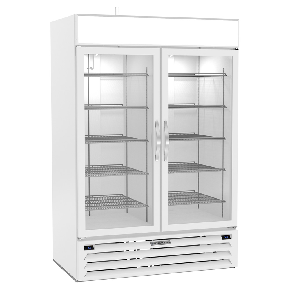 Beverage Air MMRR49HC-1-A-WW-WINE 52" Two Section Wine Cooler w/ 2 Zones - White