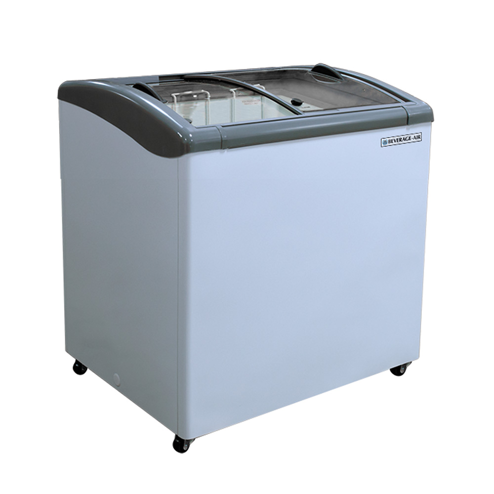 Beverage Air NC34HC-1-W 33-4/5" Curved Lid Novelty Ice Cream Freezer - 5.65 Cu. Ft.