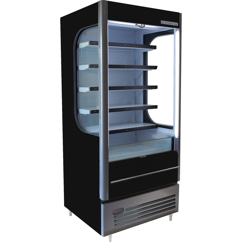 Beverage-Air VMHC-12-1-B VueMax 35" Black Air Curtain Merchandiser