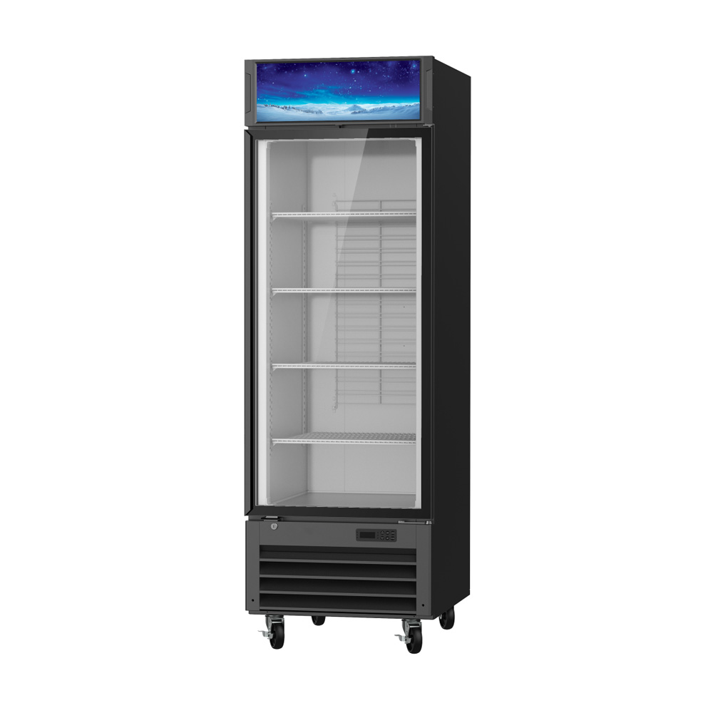 Blue Air BGF23B-HC 27" Single Glass Door Merchandiser Freezer, Black