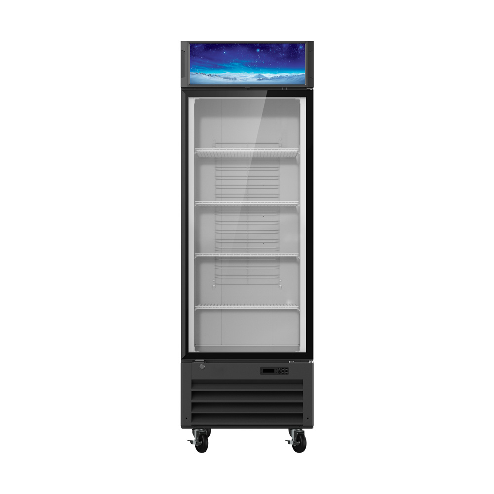 Blue Air BGM23B-HC 27" Single Glass Door Merchandiser Refrigerator, Black