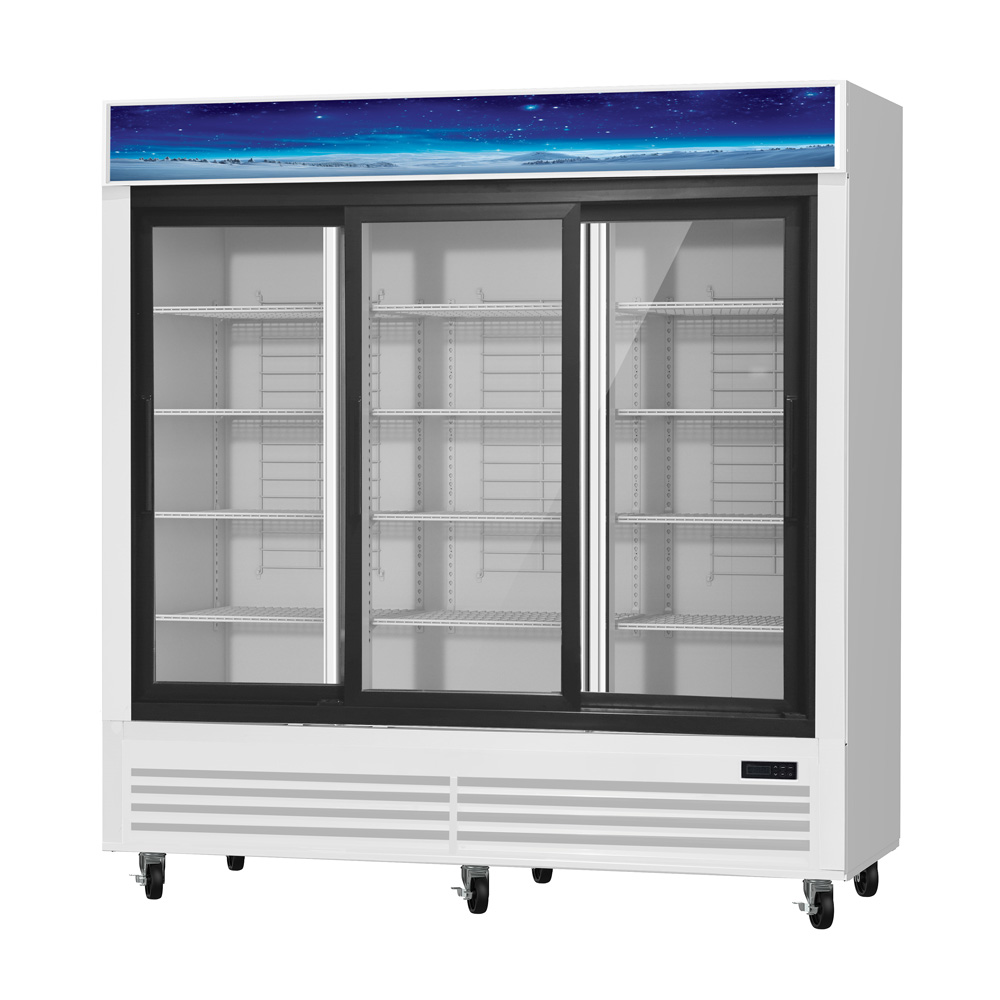 Blue Air BGM69SLW-HC 78" Two Glass Door Merchandiser Refrigerator, White