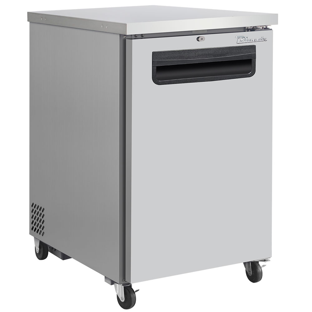 Blue Air BLBB23-1S-HC 24" Stainless Steel One Solid Door Bar and Beverage Cooler - 8.1 Cu. Ft.