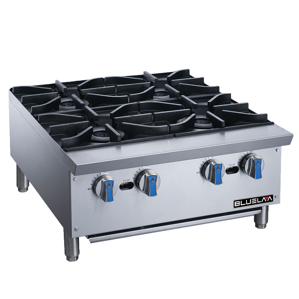 Blue Lava BLHP24 24" Four Burner  Countertop Heavy-Duty Gas Hot Plate - 112,000 BTU